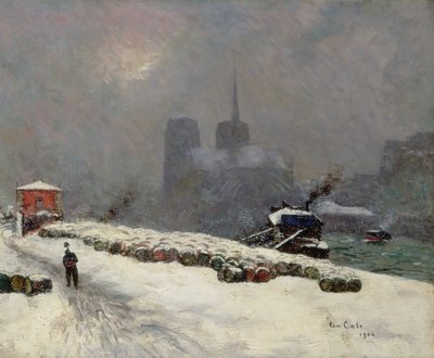 Notre Dame in the Snow by Siebe Johannes Ten Kate